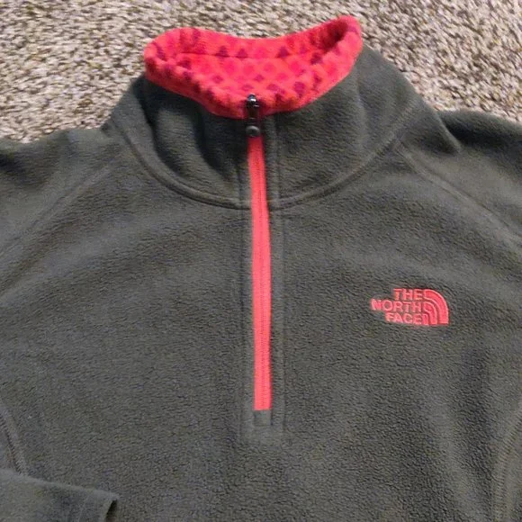 The North Face 1/4 zip women's pullover green SIZE SMALL - Picture 3 of 4